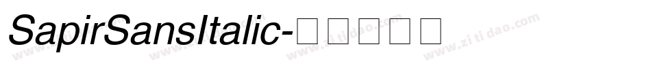 SapirSansItalic字体转换