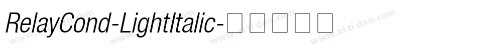 RelayCond-LightItalic字体转换