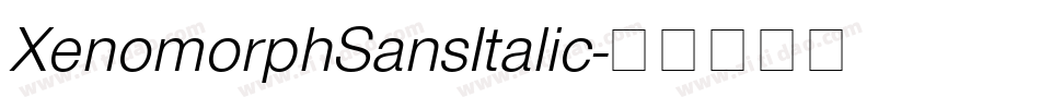 XenomorphSansItalic字体转换 XenomorphSansItalic字体转换