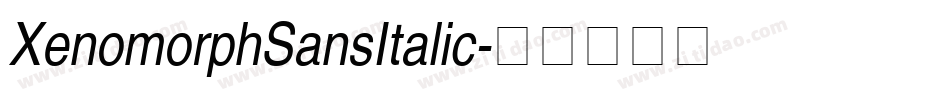 XenomorphSansItalic字体转换 XenomorphSansItalic字体转换