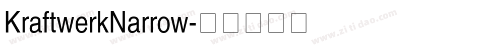 KraftwerkNarrow字体转换