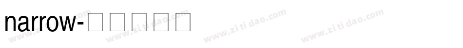 narrow字体转换