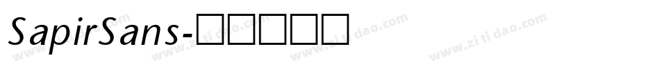 SapirSans字体转换
