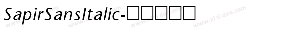 SapirSansItalic字体转换