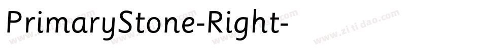 PrimaryStone-Right字体转换