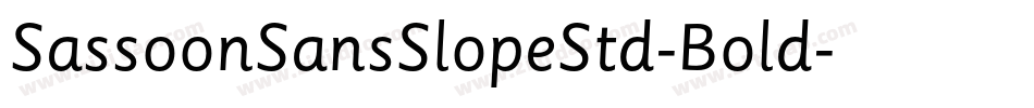 SassoonSansSlopeStd-Bold字体转换