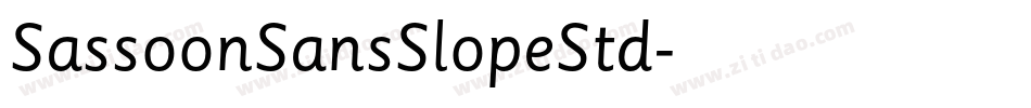 SassoonSansSlopeStd字体转换