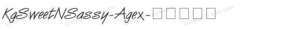 KgSweetNSassy-Agex字体转换