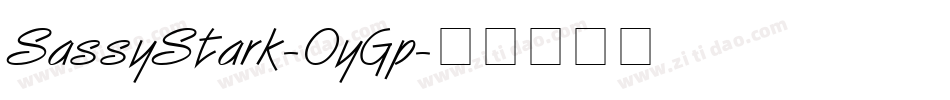 SassyStark-OyGp字体转换