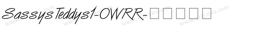 SassysTeddys1-0WRR字体转换