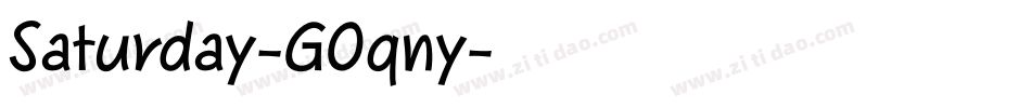 Saturday-GOqny字体转换