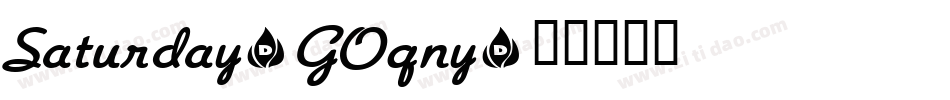 Saturday-GOqny字体转换