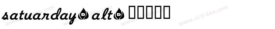 satuarday-alt字体转换