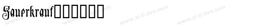 Sauerkraut字体转换