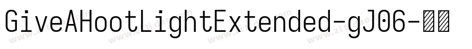 GiveAHootLightExtended-gJ06字体转换