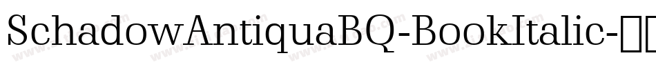 SchadowAntiquaBQ-BookItalic字体转换