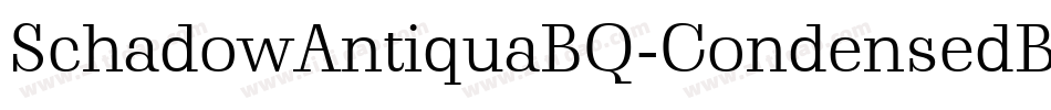 SchadowAntiquaBQ-CondensedBold字体转换