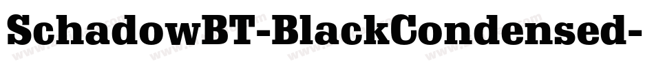 SchadowBT-BlackCondensed字体转换