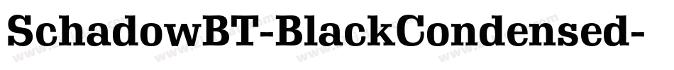SchadowBT-BlackCondensed字体转换