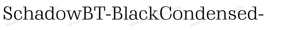 SchadowBT-BlackCondensed字体转换