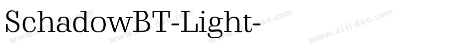 SchadowBT-Light字体转换