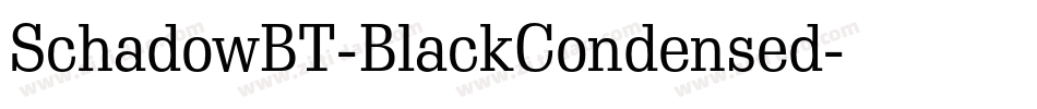 SchadowBT-BlackCondensed字体转换