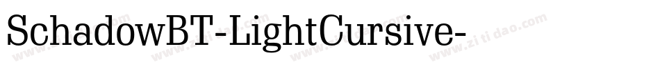 SchadowBT-LightCursive字体转换
