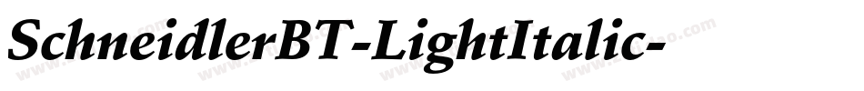 SchneidlerBT-LightItalic字体转换