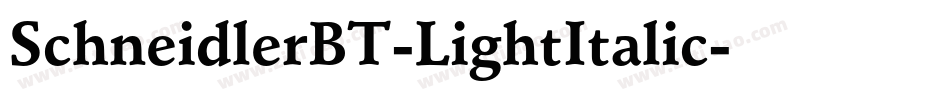 SchneidlerBT-LightItalic字体转换