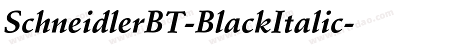 SchneidlerBT-BlackItalic字体转换