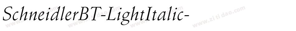 SchneidlerBT-LightItalic字体转换