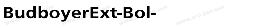 BudboyerExt-Bol字体转换
