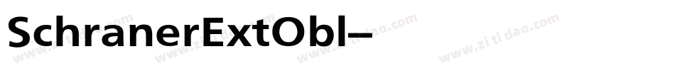 SchranerExtObl-字体转换