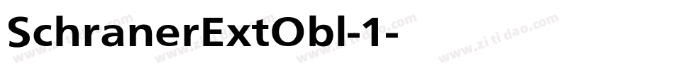 SchranerExtObl-1字体转换