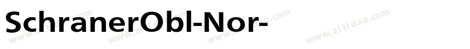 SchranerObl-Nor字体转换