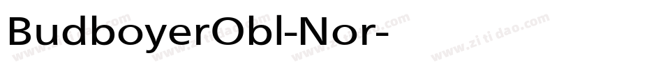 BudboyerObl-Nor字体转换
