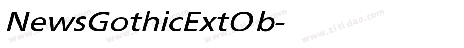 NewsGothicExtOb字体转换