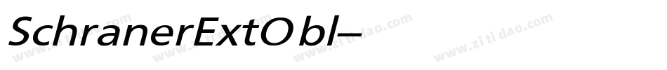 SchranerExtObl-字体转换