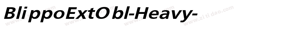 BlippoExtObl-Heavy字体转换