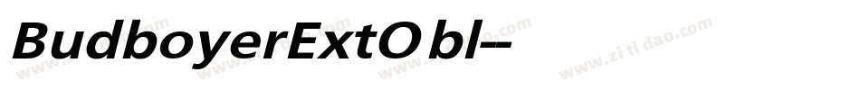 BudboyerExtObl-字体转换