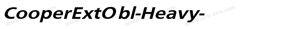 CooperExtObl-Heavy字体转换