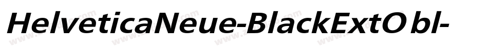 HelveticaNeue-BlackExtObl字体转换