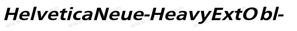 HelveticaNeue-HeavyExtObl字体转换