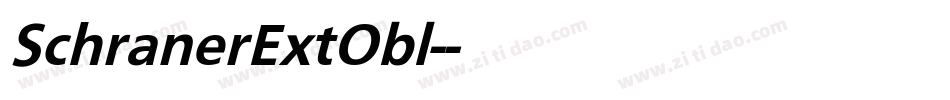 SchranerExtObl-字体转换