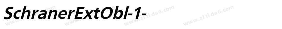 SchranerExtObl-1字体转换