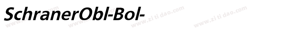 SchranerObl-Bol字体转换