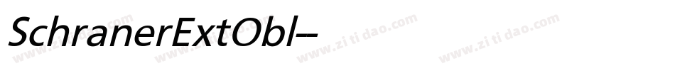 SchranerExtObl-字体转换