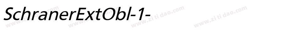 SchranerExtObl-1字体转换