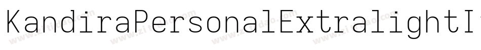 KandiraPersonalExtralightItalic-1L02字体转换
