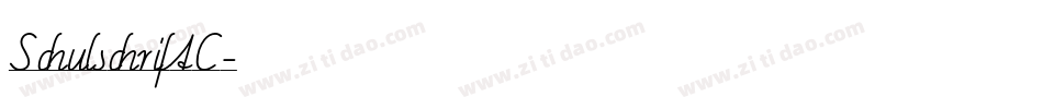 SchulschriftC字体转换